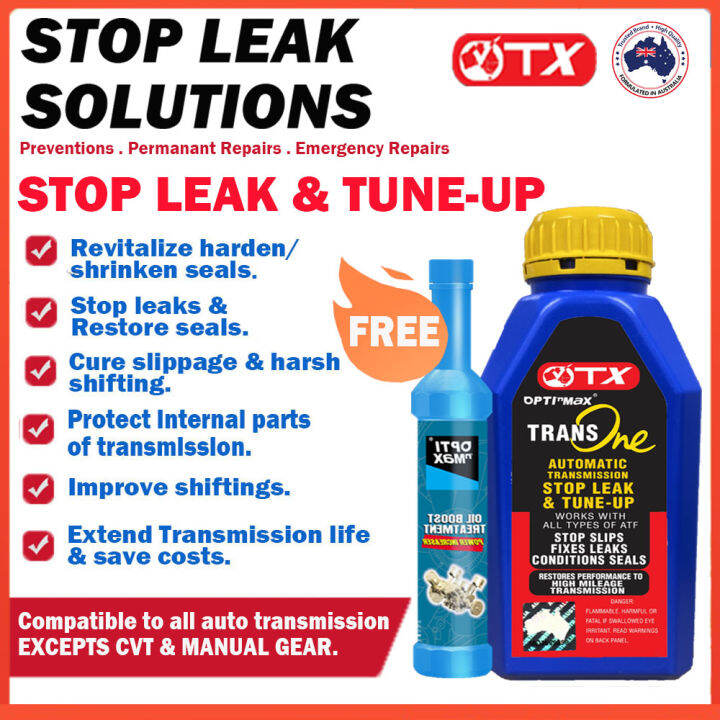 OPTInMAX AUTOMATIC TRANSMISSION STOP LEAK & TUNEUP (355ML) AUTO GEAR
