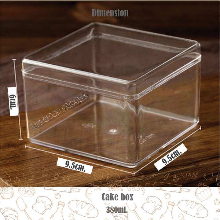 กล่องพลาสติกใส-12-กล่อง-กล่องสี่เหลี่ยม-กล่องเค้ก-cake-box-c001