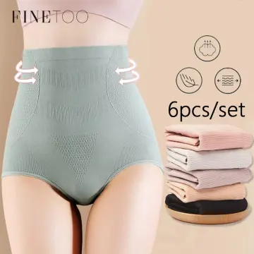 Finetoo Women Seamless Shaper Panties High Waist Underwear S-3xl Plus Size  Tummy Control Underpants Anti-slip Slimming Shapewear