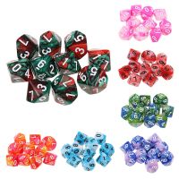 10Pcs/Set 10 Sided D10 Polyhedral Dices Numbers Dials Desktop Table Board Game PXPF