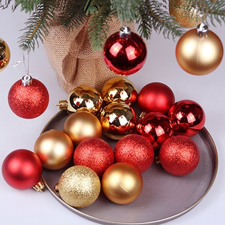 HangQiao 24pcs /set Christmas Ball Tree Decoration Diameter Xmas Balls ...