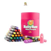 phc8 ชุดระบายสี สีน้ำ สีโปสเตอร์ อย่างดี สีฝุ่น สีเทียน สีชอ Joan Miro | Baby Roo Silky Crayon 24 Colors | Little Monster | ชุดสีเทียนเด็ก | ปลอดสารพิษ | สีเทียน | สีเทียนเด็ก