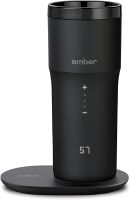 Ember แก้วกาแฟควบคุมอุณหภูมิ Temperature Control Smart Mug 2, 355 ml, Black, 3-hr Battery Life – App Controlled Heated Coffee Travel Mug : Improved Design