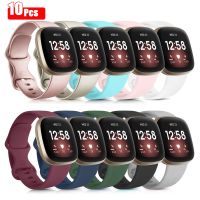 【lz】✙℗  10 pces/8 pces/6 pces silicone macio pulseira de relógio para fitbit versa 3 pulseira pulseiras para fitbit sense versa 3 correa pulseiras