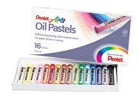 Pentel เพนเทล สีชอล์คน้ำมันคุณภาพสูง Oil Pastels 16 สี