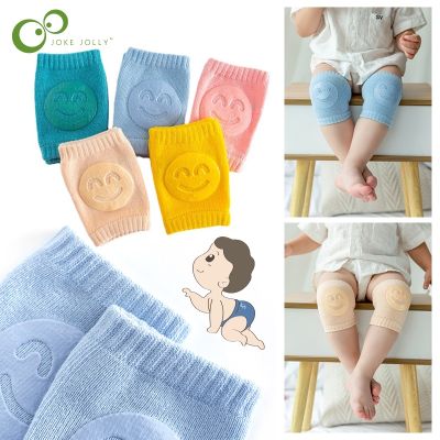 Toddler Crawling Knee Infant Cotton Smiling Face Socks Breathable Warm Baby Protector Safety Kneepad Leg Warmer XPY