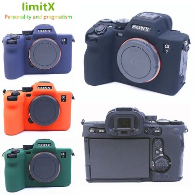 เคส A7M4ซิลิโคนสำหรับตัวกล้อง DSLR แบบพื้นผิวกันลื่นเคสหุ้มปกป้องผิว A7IV กระเป๋าสำหรับ Sony A7กล้องดิจิตอล IV