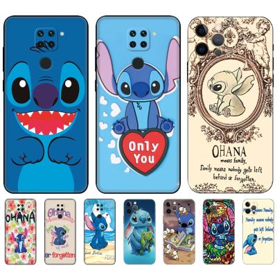 Lilo and Stitch Quote Ohana Case For Huawei Y6 Pro 2019 Y6S Y8S Y5 Prime Lite 2018 Honor 7C 5.7 inch Phone Back Cover Silicon Black Tpu