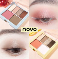 อายแชโดว์ บลัชออน ไฮไลต์ พาเลท novo eye shadow 1 ตลับมีทั้ง อายแชโดว์ เขียนคิ้ว บรัชออน เฉดดิ้งและไฮไลท์ เนื้อเนียน กันน้ำ ติดทน