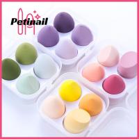 PETINAIL 4ชิ้นอุปกรณ์เครื่องสำอางหลายสีหลายสีสำหรับใช้ในแห้งและเปียกฟองน้ำแต่งหน้าฟองน้ำผสมพัฟแป้งฟองน้ำรองพื้นเครื่องสำอางผสม