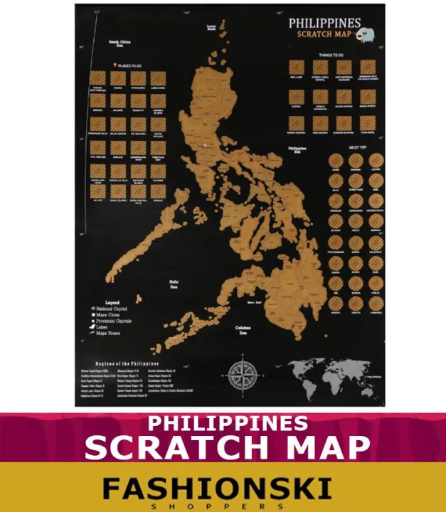 Philippines Scratch Map Lazada PH