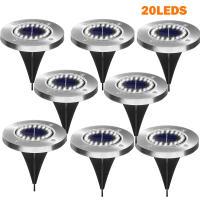 2021Solar Power Disk Light 20LED Outdoor Garden Solar Underground Light Deck Light Spotlight Buried Solar Led Lamp Garden Decoration