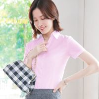 White shirt female short-sleeved shirt overalls professional han edition of the new summer OL coat interview business dress shirt