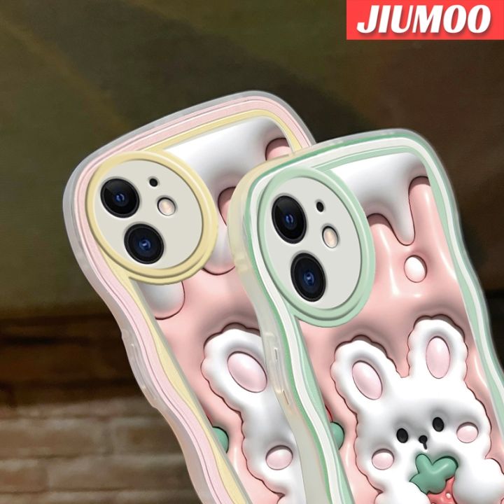 jiumoo-เคสโทรศัพท์กันกระแทกสำหรับ-vivo-y51-2020-y31-2021-y51a-2021-y53s-y33ลายการ์ตูน3d-ลายกระต่ายสตรอเบอร์รี่แฟชั่นเคสโทรศัพท์แบบนิ่มกันกระแทกเคสซิลิโคนใสสีสันสดใสป้องกันเลนส์กล้องเคสใส