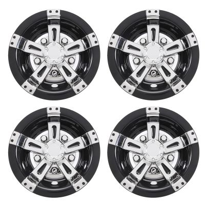 4Pcs 8Inch Golf Cart Wheel Cover 5 Spoke Design Hub Cap for Golf Carts for Club Car, EZGO, Yamaha