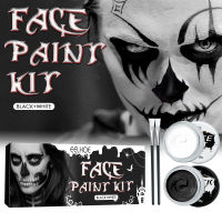 Halloween Black and White Face Body Painting Vampire Skull Zombie Makeup Paint Kit ชุดแต่งหน้า เซทแต่งหน้าผี แต่งหน้าผี แต่่งหน้าฮาโลวีน ฮาโลวีน