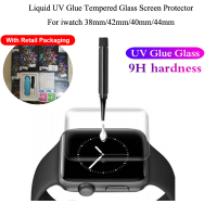 10PcsLot UV Tempered Glass Screen Protector For Series 5 4 3 2 1 38mm 42mm 40mm 44mm Full Glue Protective Glass