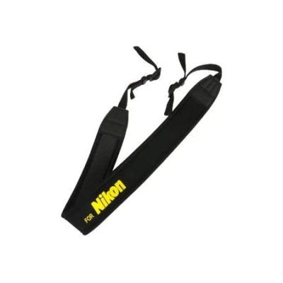 สายคล้องกล้อง NECK STRAP FOR NIKON สายดำ โลโก้เหลือง