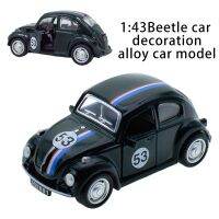 [AhQ ornaments] 1:43รถโลหะผสมขนาดเล็ก Volkwagens Beatle จำลองคลาสสิก Diecasts ของเล่นโลหะโมเดลยานพาหนะของขวัญเด็กเด็กผู้ชาย