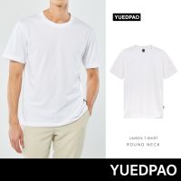 เสื้อ เสื้อยืดผู้ชาย เสื้อยืด Yuedpao No.1 เสื้อยืด ไม่ย้วย ไม่หด ไม่ต้องรีด ผ้านุ่มใส่สบาย Ultrasoft Non-Iron เสื้อยืดสีพื้น เสื้อยืดคอกลม สี ขาว