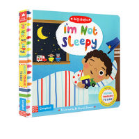 Big steps series i M not sleepy English original paperboard flipping operation book childrens behavior habit development bedtime reading childrens Enlightenment picture book