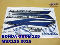 HONDA GROM125 MSX125 GROM MSX year 2015 STICKER “BLUE-WHITE” #สติ๊กเกอร์ติดตัวรถ สีน้ำเงิน-ขาว