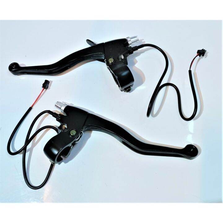 Ebike brake lever with safety lock hand brake lock on left side