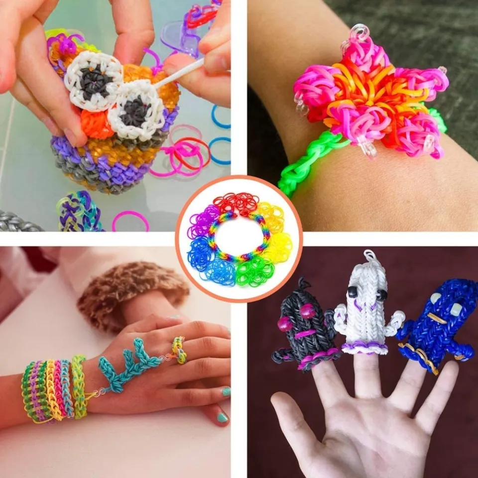 1 Set/box Rubber Loom Band Bracelet Kit Colorful