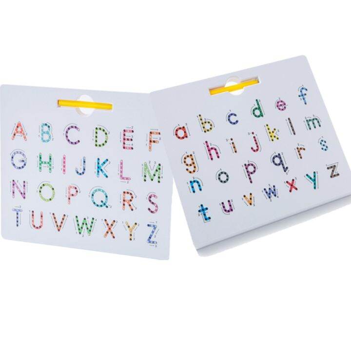 Magnetic Letters Board, 2 in 1 Alphabet ABC Uppercase Letter Tracing ...