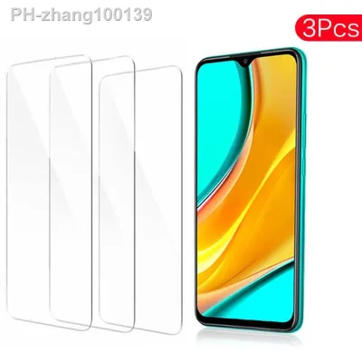 3Pcs Protective Glass on For Xiaomi Redmi 9 Glass Screen Protector Xioami Xiomi Redmy 9 M2004J19AG Redmi9 Shockproof Phone Films