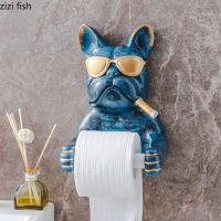 ✈ Animal Resin Tissue Holder Household Bulldog Roll Paper Sanitary Napkin Holder Living Room Napkin Box Decoration Household Items