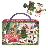 eeboo Christmas in the Woods 20 Pc Glit Puzzle จิ๊กซอว์รูปคริสต์มาสแบบ 20 ชิ้น มีกลิตเตอร์