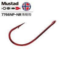 Mustad ตะขอเบ็ดตกปลา7766ปลาสีดำทะเลชายหาดตะขอตกปลาหิน Ultrapoint กบเหล็กกล้าคาร์บอนเบ็ดตกปลาสำหรับใส่เหยื่อปลาช่อน