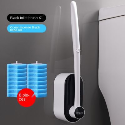 Disposable Toilet Brush Replacement Head Toilet Brush Wall-Mounted Cleaning Brush No Dead Angle Brush Bathroom Accessories