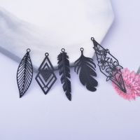 【CC】✾  12pcs Feather Jewelry Charms  Making Earring Findings