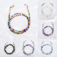 2021 New Bohemian Color Non-slip Beaded Glasses Chain Fashion Sunglasses Mask Hanging Chain Popular Necklace Glasses Accessories