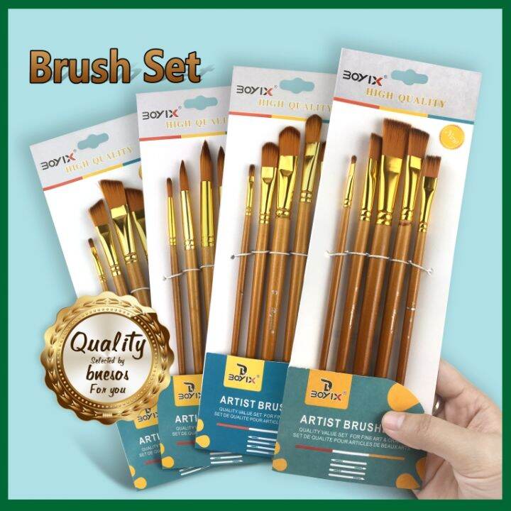 bnesos Stationary Artist Paint Brushes Set Watercolor Actylic Poster ...