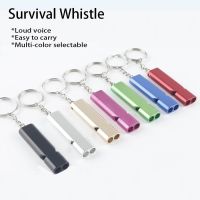 Survival Whistle Soccer Outdoors High Decibel Portable Flat Aluminum Alloy Dual Frequency Wilderness Emergency Whistle Tools Survival kits