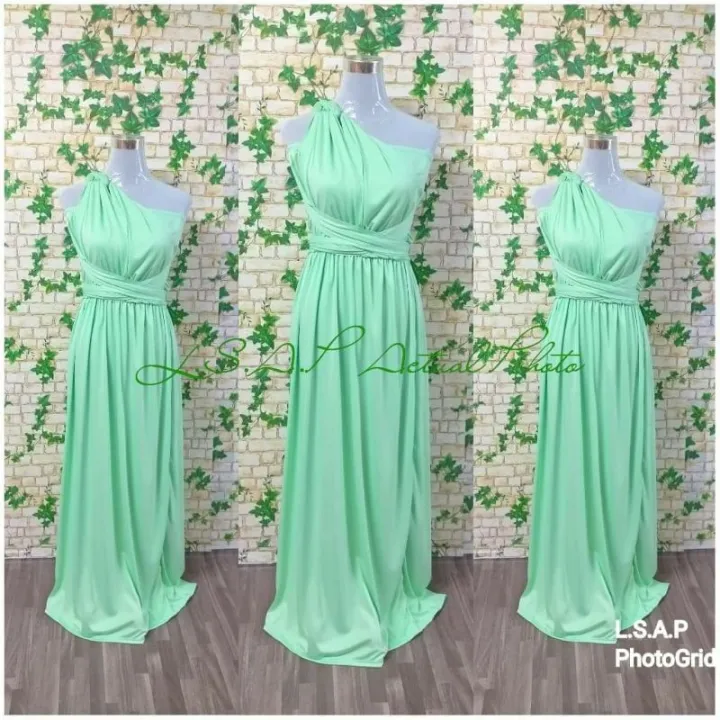 MINT GREEN Infinity Dress Floorlength with attached tube kids-Plus size ...