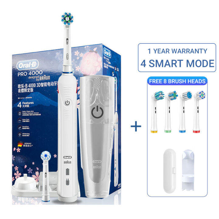 Oral B Electric Toothbrush Authentic Pro 4000 Inductive Charging with Timer, Electric