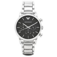 นาฬิกาข้อมือผู้หญิง  Emporio Armani Chronograph Black Dial Stainless Steel Watch AR1853