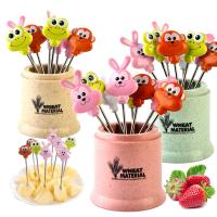 【CW】 8pcs/set Fruit Fork Dessert Forks Snack Food Picks Salad Vegetable Kids Accessories