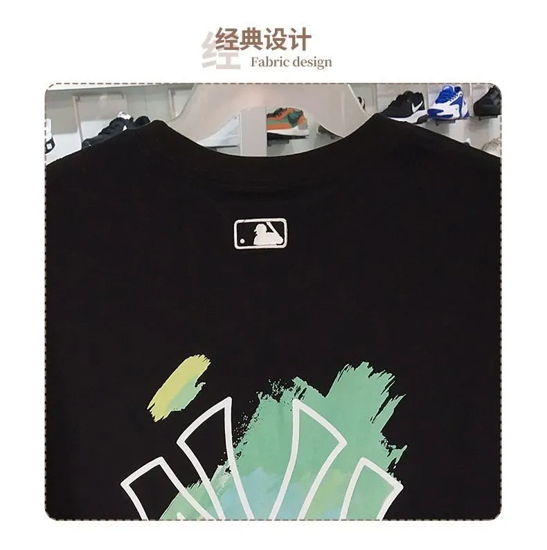 ❆ MLB ˉ Korean tide men and women couple summer t-shirt NY