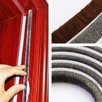 5M Weatherstrip Pile Window Door Self-Adhesive Seal Strip Wardrobe Anti-Collision Sealing Stopper Drafts Dust Home Decor Accesso Decorative Door Stops