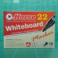 ปากกาไวท์บอร์ดตราม้า Horse Whiteboard Marker H-22 หมึกสีแดง (1กล่อง/12ด้าม) ขนาดหัวปากกา 2 มม. สีหมึกลบได้บนพื้นผิวลื่น (Non-Permanent) สามารถเขียนได้บนกระดานไวท์บอร์ด แก้ว และพื้นผิวที่ไม่มีรูพรุน CCHAITIP STATIONERY เครื่องเขียน อุปกรณ์สำนักงาน ออฟฟิศ