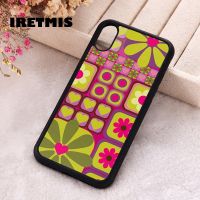 ☼ Iretmis 5 5S SE 2020 Phone Cover Case for iPhone 6 6S 7 8 Plus X Xs XR 11 12 13 MINI 14 Pro Max Rubber Silicone Flower Funk