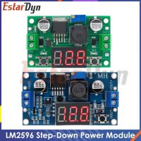 LM2596 3A แรงดันไฟฟ้า DC-DC ปรับสเต็ปดาลงโมดูล4.0 ~ 40V ถึง1.25-37V บอร์ดจ่ายไฟเครื่องควบคุมพร้อมโวลต์มิเตอร์ไฟ LED