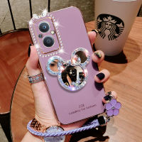 เคสโทรศัพท์สำหรับ OPPO Reno 7Z 8Z Reno ที่มีกระจก &amp; สายคล้องสั้น