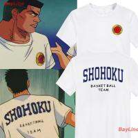 BayLine Anime Slam Dunk เสื้อยืด Xiangbei Sakuragi ดอกไม้แผนที่ผ้าฝ้ายแขนสั้น Rukawa Maple Miyagi นักเรียนชายคู่การปรับแต่ง ทะเลทรงกระแทกเสื้อยืดสไตล์ลายสุดเท่