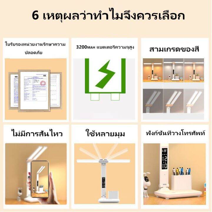 chool-โคมไฟตั้งโต๊ะสองหัว-touch-dimming-3-สีส-โคมไฟตั้งโต๊ะ-led-สมาร์ทดิสเพลย์-โคมไฟอ่านหนังสือ-โคมไฟตั้งโต๊ะไร้สาย